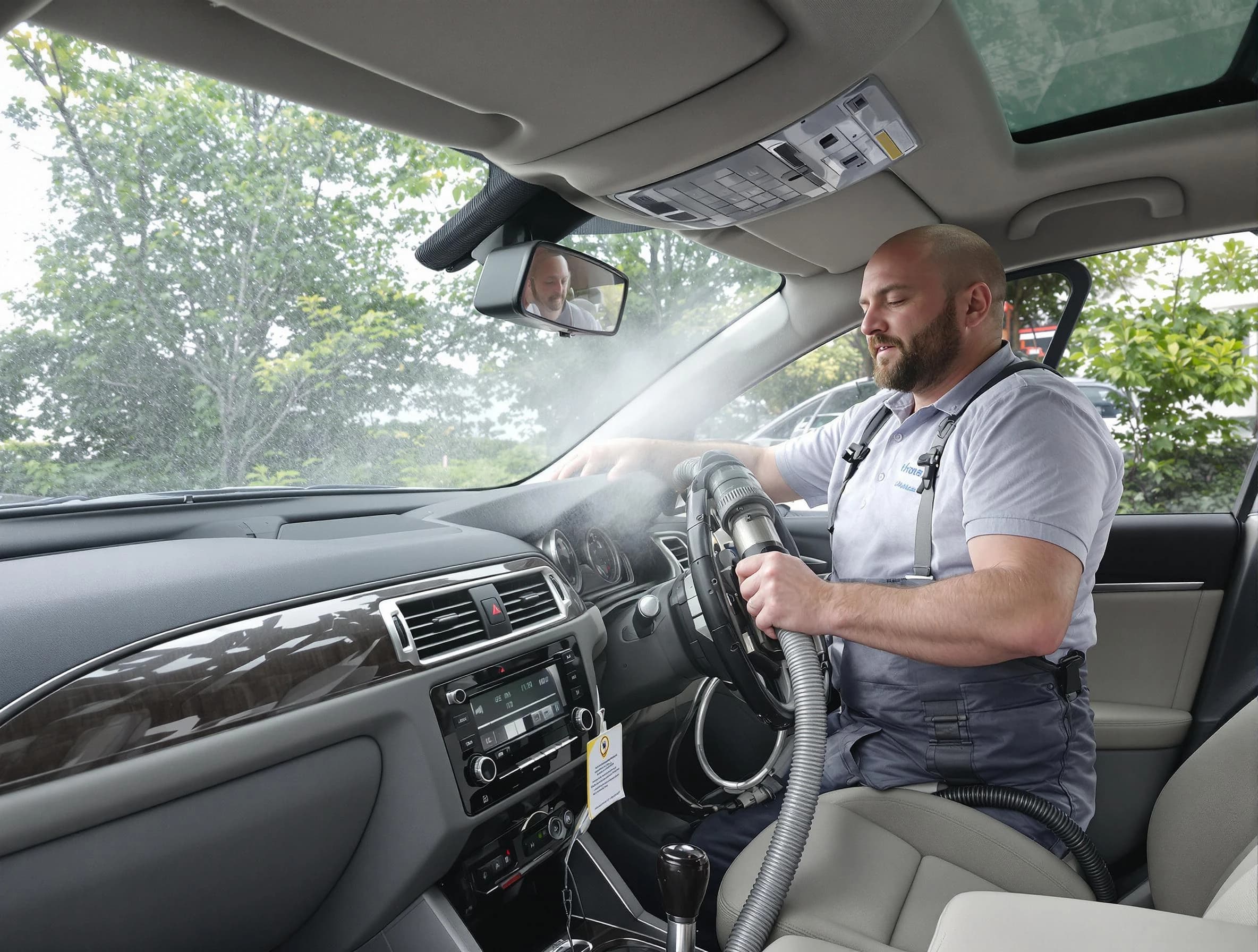 Cranberry Air Duct Cleaning specialist performing professional car duct cleaning in Cranberry