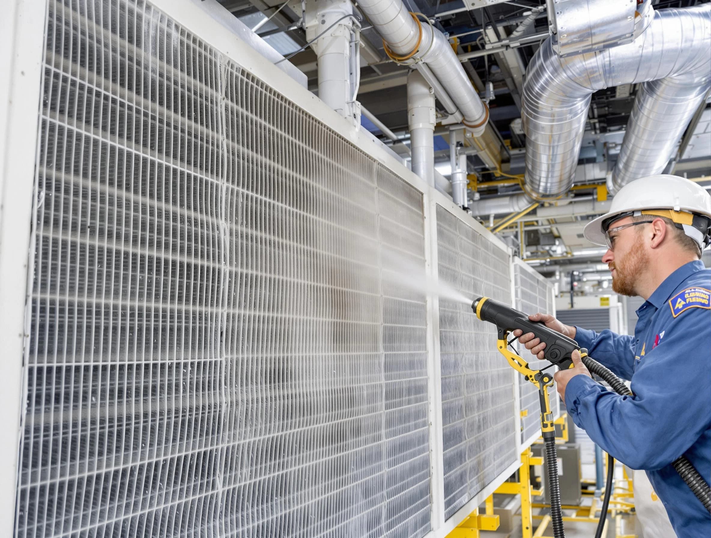 Professional commercial coil cleaning by Cranberry Air Duct Cleaning in Cranberry